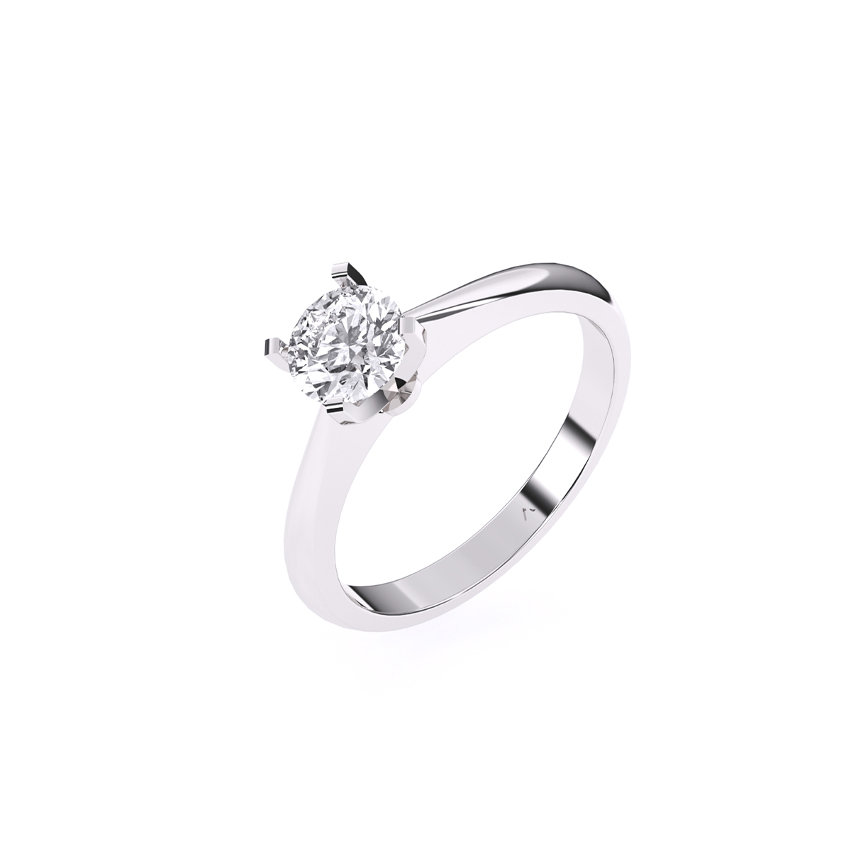 Classy Round Diamond Simple Gold Ring